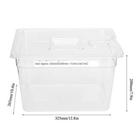 Récipient Sous Vide Pliable pour Sous Vide, Récipient Sous Vide avec Couvercle avec Couvercle à Charnière, capacité de 11 L, 