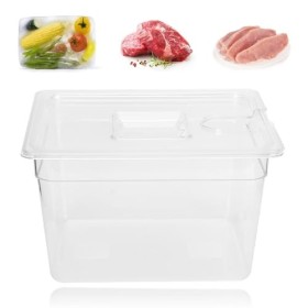 LenTLy Récipient sous Vide à Charnière Pliable 11L, Chauffage Rapide, calibré, Durable, avec Couvercle pour Cuiseur Culinaire
