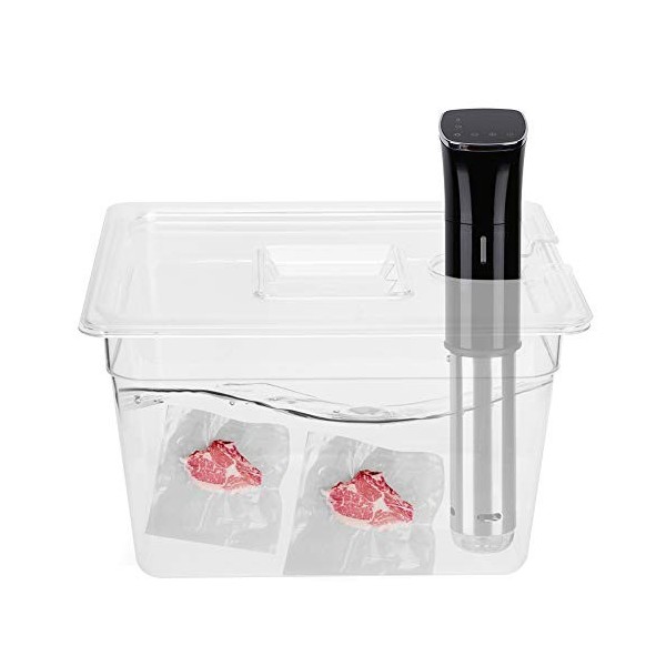 Pyhodi Récipient sous Vide avec Couvercle Universel, Récipient sous Vide Pliable à Charnière 11L avec Marques de Calibrage, R