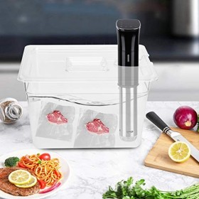 Pyhodi Récipient sous Vide avec Couvercle Universel, Récipient sous Vide Pliable à Charnière 11L avec Marques de Calibrage, R