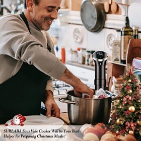 Cuiseur Sous Vide, WIFI Sous Vide Stick 1100W Calculateur dImmersion Cuisinière avec Contrôle Précis Température 25-95°C + T