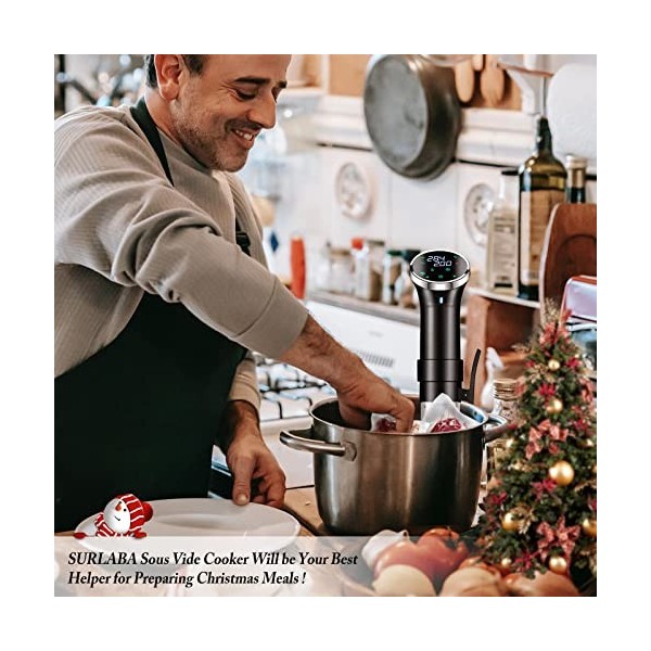 Cuiseur Sous Vide, WIFI Sous Vide Stick 1100W Calculateur dImmersion Cuisinière avec Contrôle Précis Température 25-95°C + T