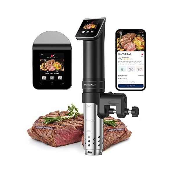 KitchenBoss Thermoplongeur WLAN Cuiseur Sous Vide: G330 Wifi Cuisson Sous Vide, 1100W,IPX7 Imperméable à leau dImmersion de