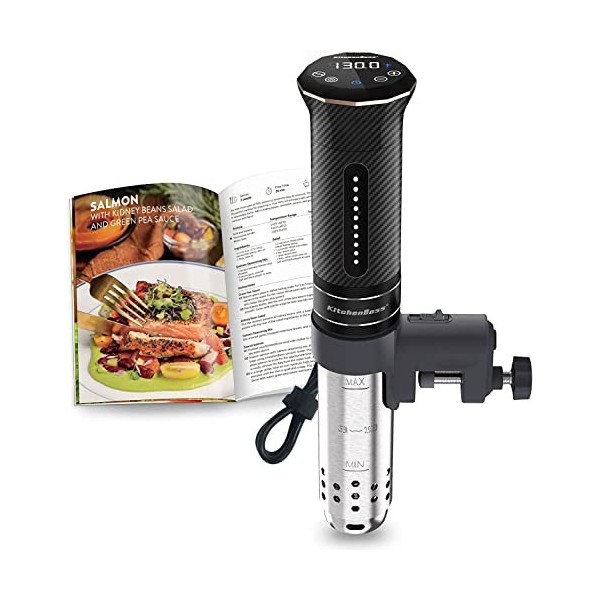 KitchenBoss Thermoplongeur Cuiseur Sous Vide Cuisson Basse Température: G300T Sous Vide Cooker 1100W, Calculateur dImmersion
