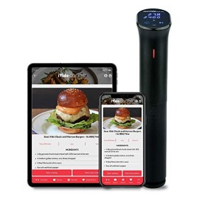 SousVideTools [SVT-01046] Cuiseur de Précision Sous Vide Ivide 2.0 | WiFi Activé avec LApplication | 1200 Watts | Circulateu