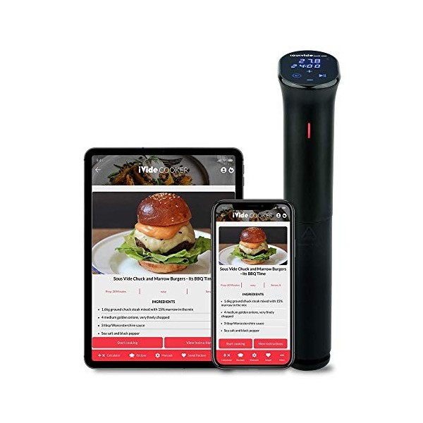 SousVideTools [SVT-01046] Cuiseur de Précision Sous Vide Ivide 2.0 | WiFi Activé avec LApplication | 1200 Watts | Circulateu
