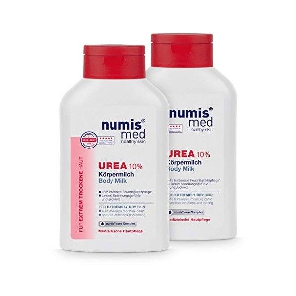 numis med Lotion Hydratante 10% durée - lotion pour le corps apaisante pour peaux extrêmement sèches et rugueuse - végan san