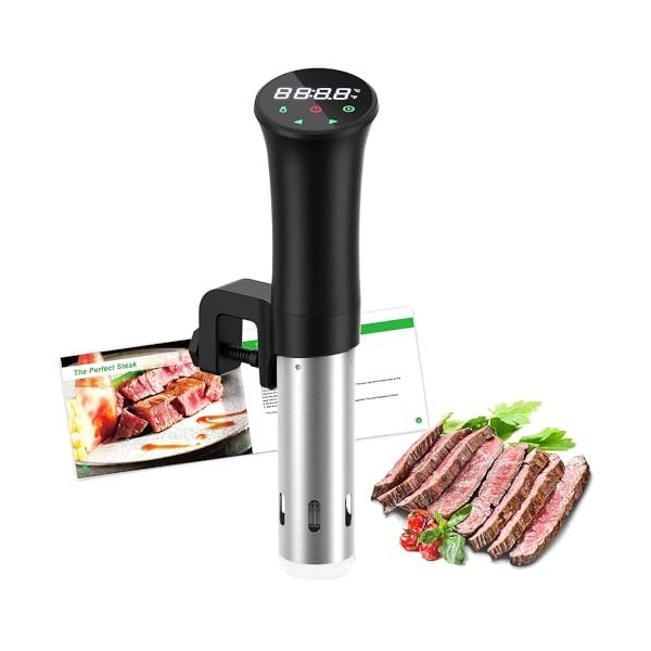 Cuiseur Sous Vide, Thermoplongeur Sous Vide, Circulateur dImmersion de Cuisinière avec 0,1 ℃ Contrôle Précis de la Températu