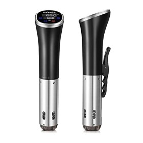 Cuiseur Sous Vide, Wancle Cuisson Sous Vide 1100W IPX7 Imperméable Thermoplongeur Sous vide Avec fonction de réservation, fac