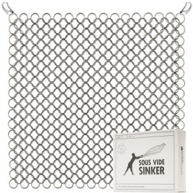 Sous Vide Sinker Poids 0,5 kg en acier inoxydable pour éviter les aliments sous-cuits – Couvre tout le sac alimentaire sous