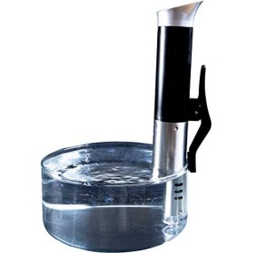 Gastronoma 18310009 Cuiseur sous vide WiFi - Application en allemand - 1000 W - Design en acier inoxydable