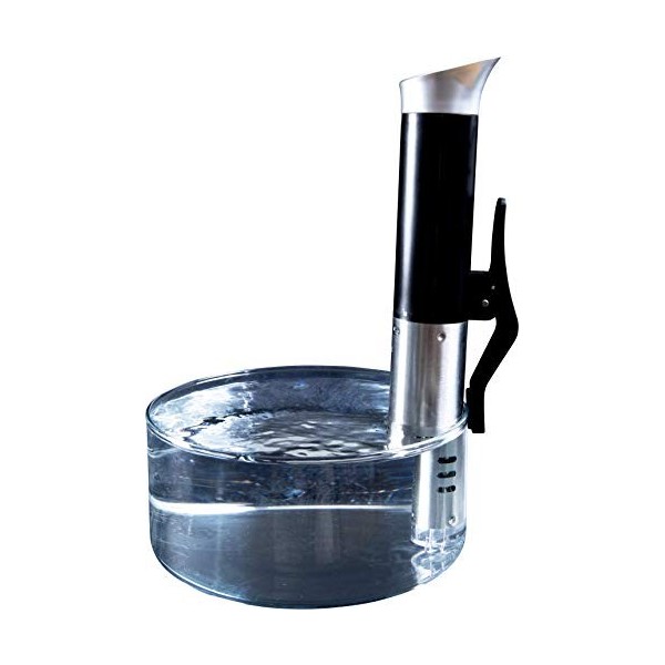 Gastronoma 18310009 Cuiseur sous vide WiFi - Application en allemand - 1000 W - Design en acier inoxydable