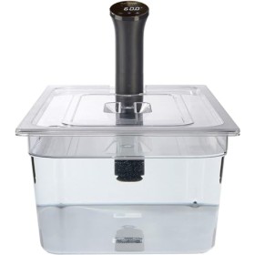 SousVideTools Récipient Transparent en Polycarbonate avec Couvercle Découpé sur Mesure pour Cuiseur sous Vide Anova Nano sans