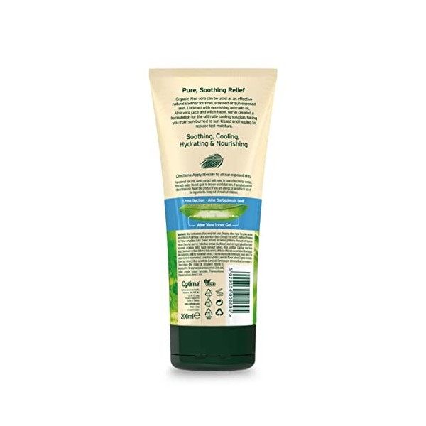 Organic Aloe Vera Aftersun Lotion, Natural, Vegan, Cruelty Free, Paraben & SLS Free, Soothing, 200ml, Aloe Pura