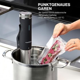 ProfiCook® Sous Vide Stick | funzione yogurt, scongelamento in caldo | fino a 90°C | slow cooker | morsetto di fissaggio | di