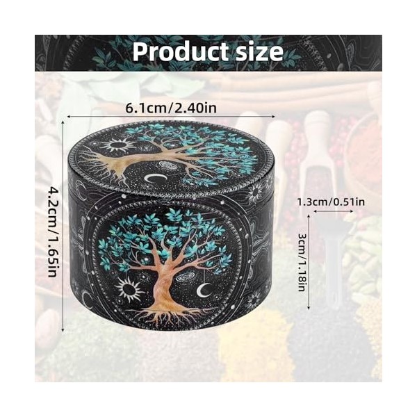 EclipseGuard Broyeur à herbes en aluminium de qualité supérieure - Diamètre : 6,6 cm - 4 couches - Broyeur à herbes séchés - 