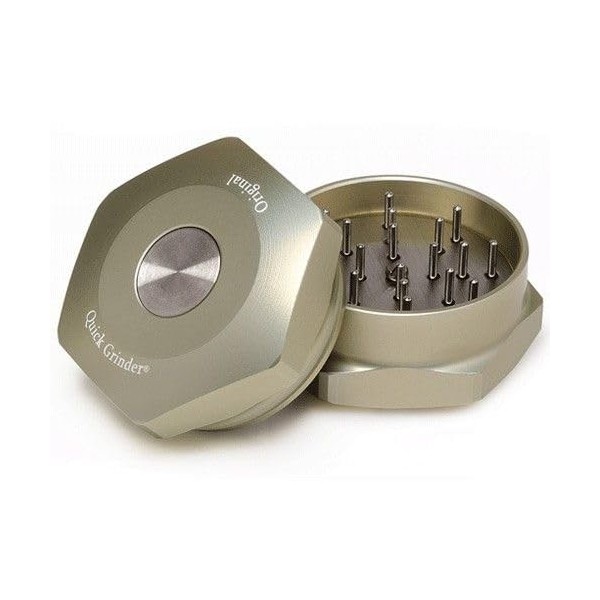 Quick Grinder V3 - Broyage efficace, boutons déjection, fermeture sûre, durabilité, design innovant Champagne 