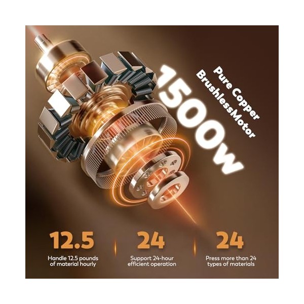 Moongiantgo Machine à Huile 1500w, Froid/Chaud Extracteur Dhuile En Acier Inoxydable Avec Panneau, Moteur Sans Balais, Contr