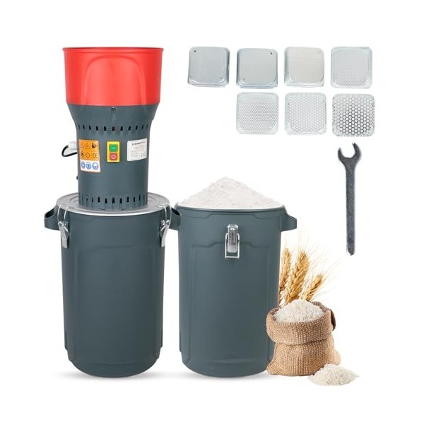 DETODDA 25L Moulin à céréales électrique Moulin à maïs Moulin agricole Moulin à céréales Machine pour céréales maïs blé fourr