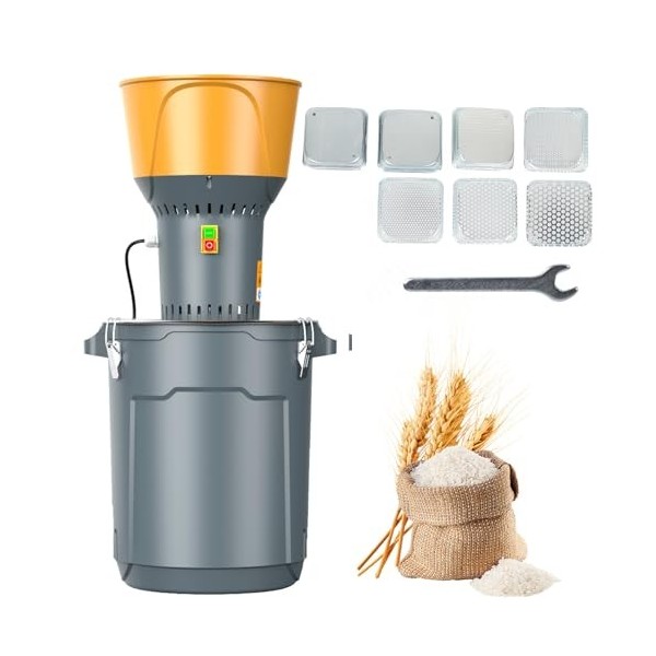 DETODDA 25L Moulin à céréales électrique Moulin à maïs Moulin agricole Moulin à céréales Machine pour céréales maïs blé fourr