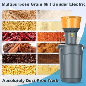 DETODDA 25L Moulin à céréales électrique Moulin à maïs Moulin agricole Moulin à céréales Machine pour céréales maïs blé fourr