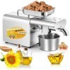 CGOLDENWALL Presse à Huile 1000W 220V Cuisine Chaude/Froide Extracteur dHuile à Noix Sésame, Graines de Perilla/Tournesol/Li