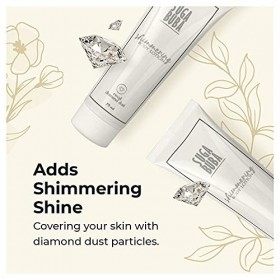 Suga Buba Lotion hydratante et scintillante pour le corps, Paillettes de diamant, Crème de maquillage pour le corps et les ja