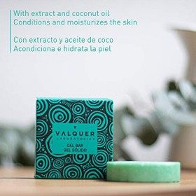 Valquer Laboratorios Válquer Solid Body Gel with Coconut Extract and Oil, Skin Conditioner and Repairer, Vegan, Sans savon, S