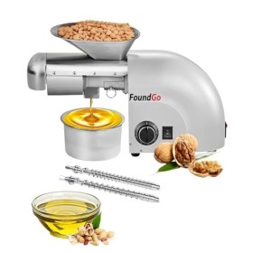 FoundGo 1800W Presse Huile Electrique Presse à Huile 0-300℃ Machine de Presse Huile a Froid Chaud Machine pour Les Noix, Caca