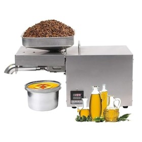 hzexun Presse-huile électrique automatique à presse à huile pour machine à presser à lhuile chaude pour Graines de Noix Peri