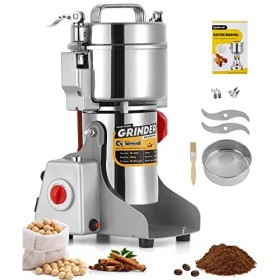 CGOLDENWALL 700g Moulin à Céréales Grains Électrique Ultrafin Broyeur à Épice pour Maïs/Café/Riz 28000RPM Haute Vitesse avec 