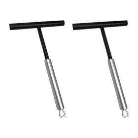 CVDYWDJIE Épandeur À Crêpes Noir 2 Pièces, Outils À Crêpes en Acier Inoxydable, Grattoir À Crêpes, Épandeur De Pâte, Outils D