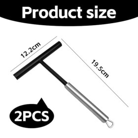 CVDYWDJIE Épandeur À Crêpes Noir 2 Pièces, Outils À Crêpes en Acier Inoxydable, Grattoir À Crêpes, Épandeur De Pâte, Outils D