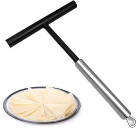 1PC Distributeurs à Crêpes Inox 19.5 cm Long,Surface Lisse Robuste et Résistant à la Chaleur T Forme Manche Rateau Crepe pour