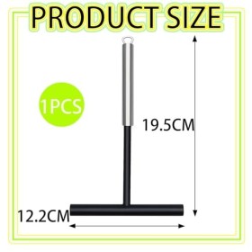 1PC Distributeurs à Crêpes Inox 19.5 cm Long,Surface Lisse Robuste et Résistant à la Chaleur T Forme Manche Rateau Crepe pour