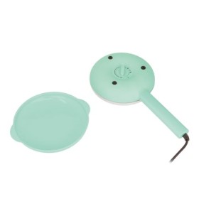 Jocca Crêpière Funny Cooking Turquoise, Diamètre 21 cm, Plaque Antiadhésive, 600W, 3 Températures, Poignée Ergonomique, 2 Fon