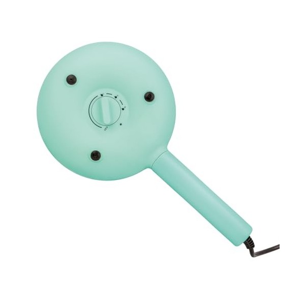 Jocca Crêpière Funny Cooking Turquoise, Diamètre 21 cm, Plaque Antiadhésive, 600W, 3 Températures, Poignée Ergonomique, 2 Fon