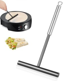 Répartiteur de Pâte, Ecarteur de Pâte en Forme de T, avec Manche en Acier Inoxydable de 20 cm Ecarteur de Crêpes, Spatule en 