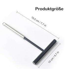 Répartiteur de Pâte, Ecarteur de Pâte en Forme de T, avec Manche en Acier Inoxydable de 20 cm Ecarteur de Crêpes, Spatule en 