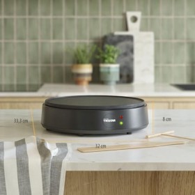 Tristar Crêpière - 30 cm - 1200 W - Chauffe Rapide - Revêtement Antiadhésif - 10 Niveaux de Chaleur - Sans BPA - Rangement Co