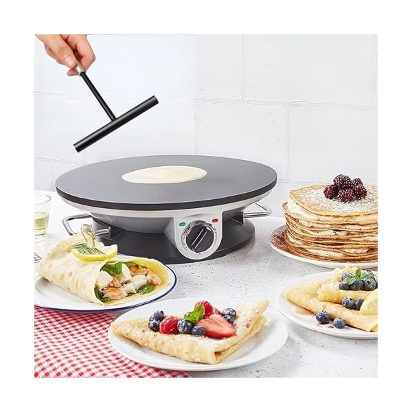 3 pièces Répartiteur de Pâte, 2 pièces En Bois Répartiteur de pâte, 1 pièces épandeur de Pâte à Crêpes en Acier Inoxydable, R