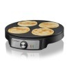 Cloer 6625 Pancake Maker, Mini Pancakes, pour 4 petites pancakes de dun diamètre de 11 cm, 1200 W, revêtement antiadhésif, c
