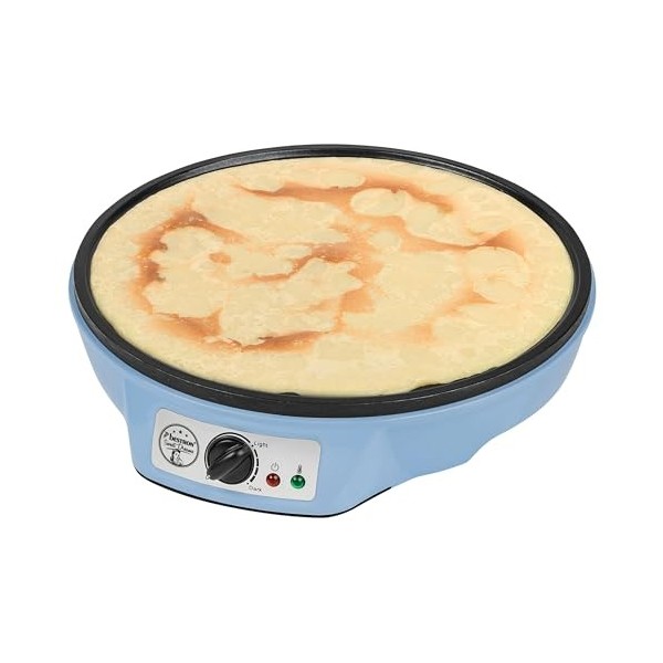 Bestron crêpière electrique, machine a Crepe pour crêpes de Ø 30 cm, y compris distributeur de pâte & spatule à crêpes, avec 