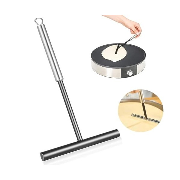 Répartiteur de Pâte, Répartiteur de pâte à crêpes, Avec un long manche en acier inoxydable de 20 cm, Pour Appliquer la Pâte à