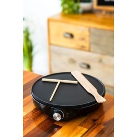 Marco Paul Crêpière électrique | Surface de cuisson extra large | Antiadhésif, facile à nettoyer | Comprend des ustensiles | 