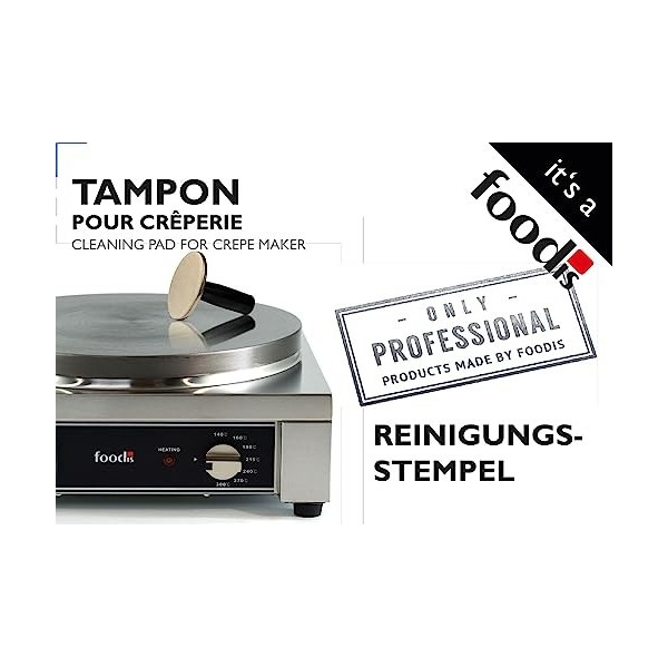 Foodis Crêpes Maker Accessoires pour Huiler les Crêpes - Pads pour Huiler et Nettoyer les Crêpes - Accessoires pour Machine à