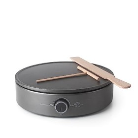 Lacor - 69433 - Crêpe Électrique 1500W, Crêpes XL, Thermostat Réglable, Voyant Lumineux, Comprend Râteau et Spatule en Bois, 
