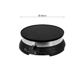 LITTLE BALANCE 8538 Celtic Chef, Crêpière électrique 3 en 1 : Crêpes, Galettes, Plancha, Plaque XXL Diamètre 33 cm, Thermosta