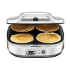 Rommelsbacher Pancake Maker PC 1800, 4 plaques de Cuisson de 13,5 cm de diamètre, revêtement antiadhésif, minuterie de 15 Min