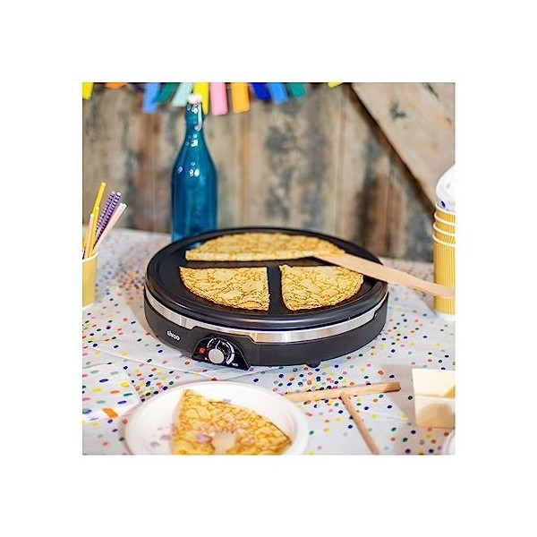 Livoo – Crêpière XXL DOC239 - Ø 38 cm, 1350W, plaque amovible, antiadhésif